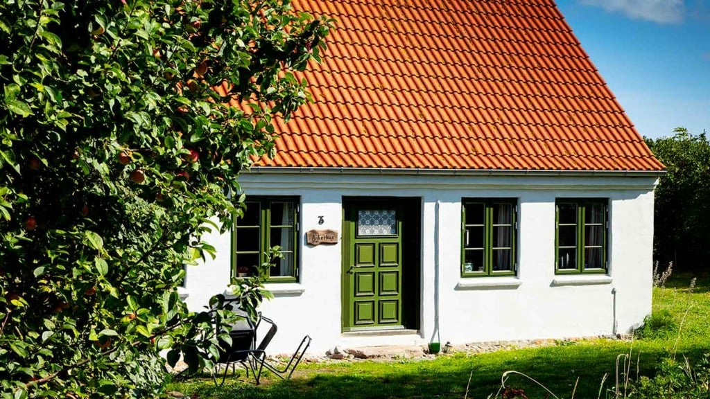 Langør Samsø Ankerhus grøn dør