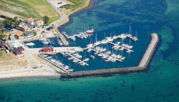 Mårup havn set fra luften