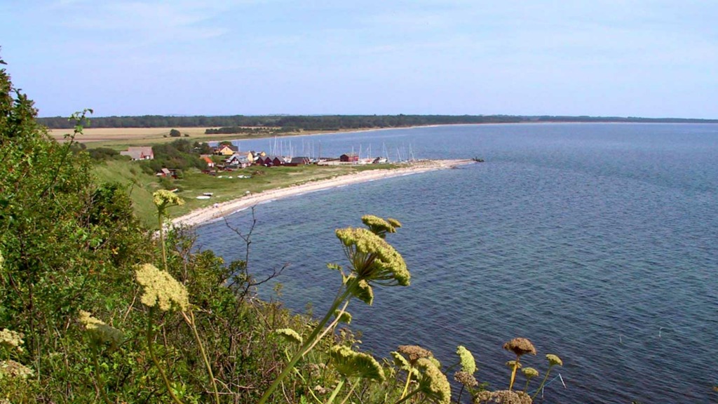 Mårup havn set fra skrænten