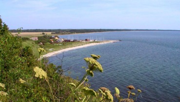 Mårup havn set fra skrænten